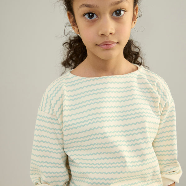 Boxy Tee, Ric Rac Print, Mentha