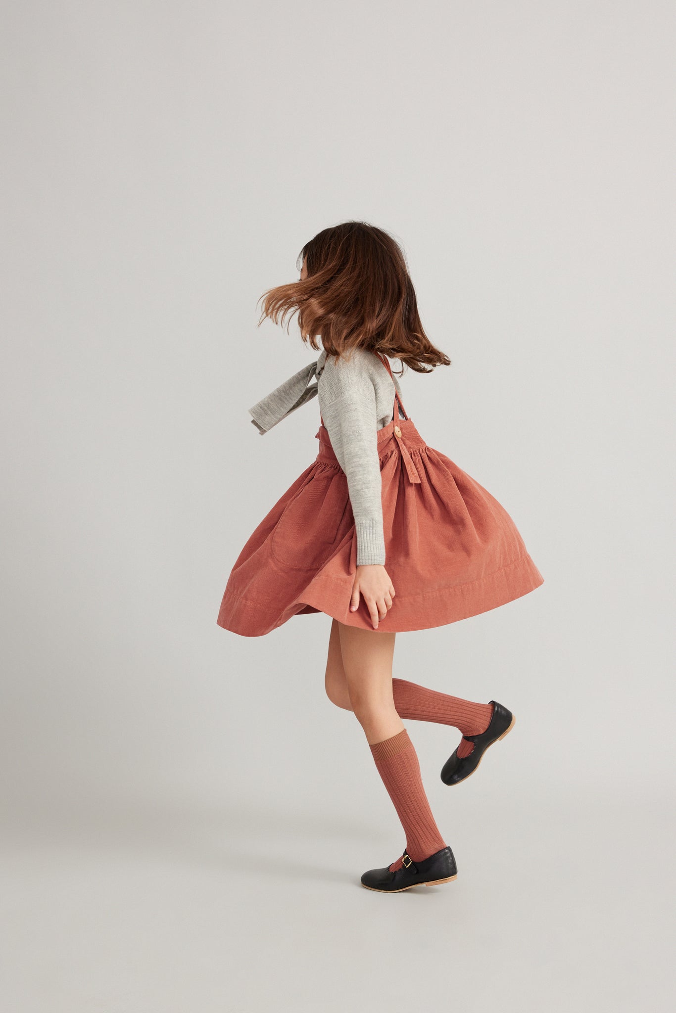 Knee Rib Sock, Terracotta
