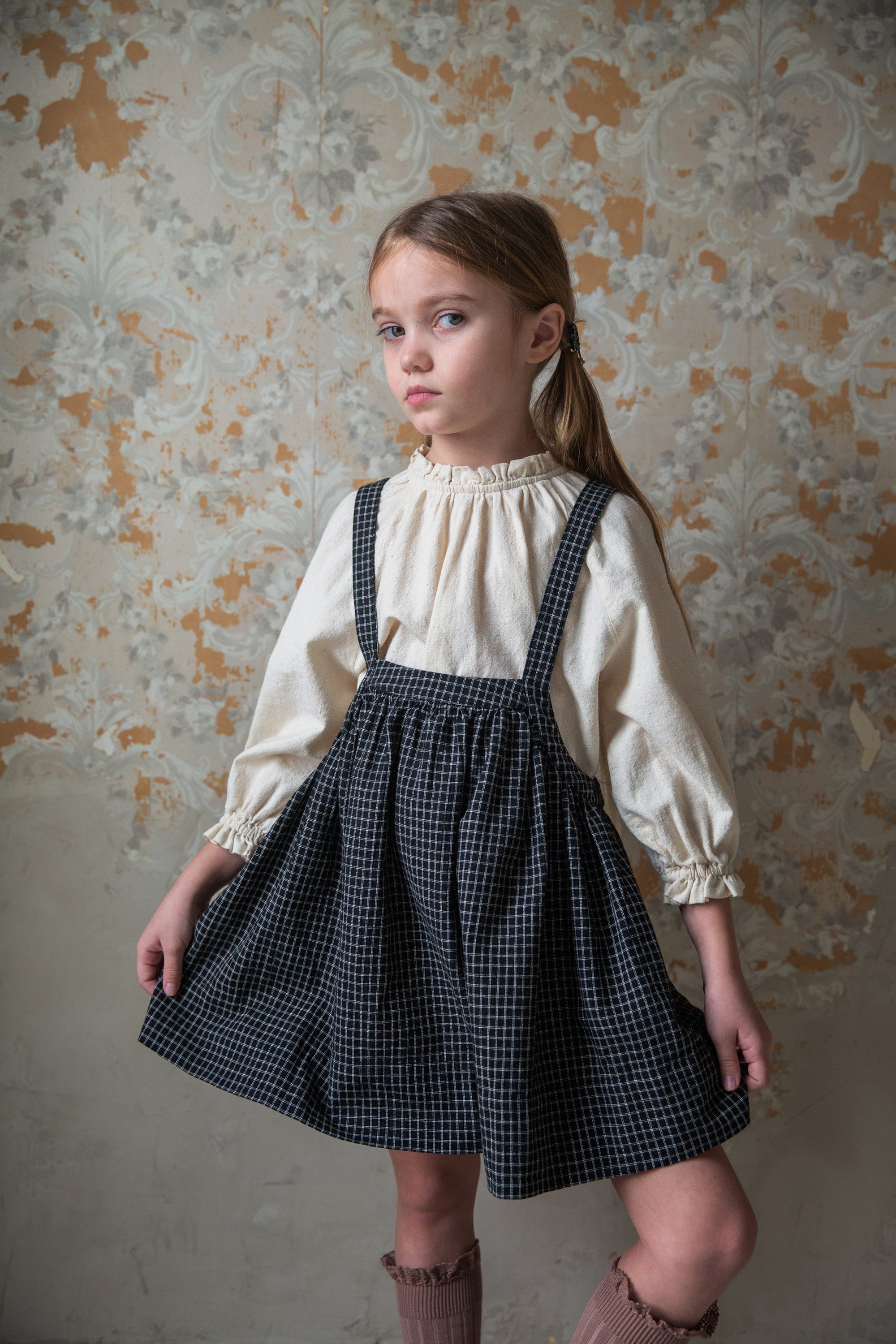 東京限定SOOR PLOOM Eloise pinfore (Black Denim ) ワンピース