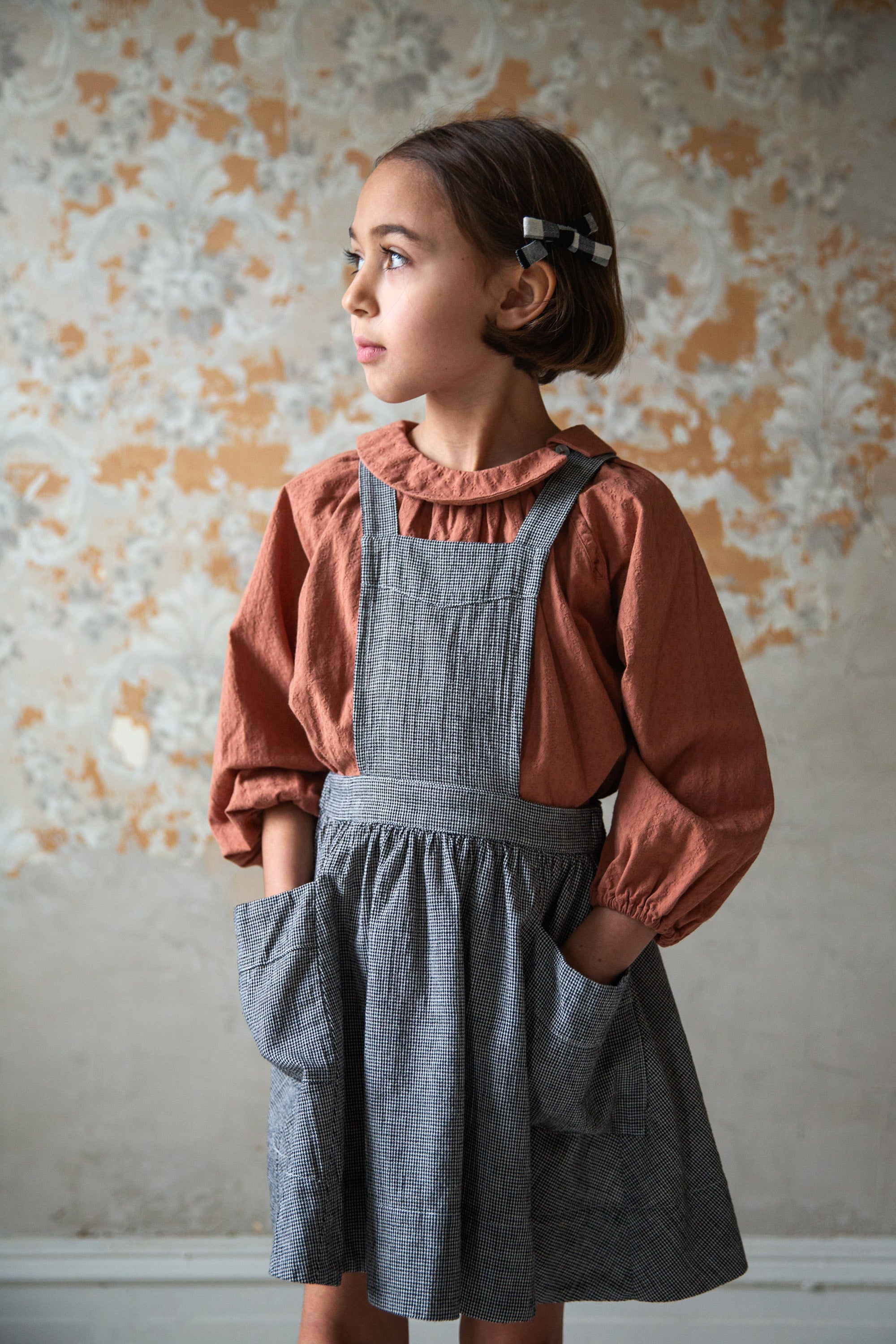 soor ploom Tippi Pinafora Black Denim 8y - キッズ服女の子用(90cm~)