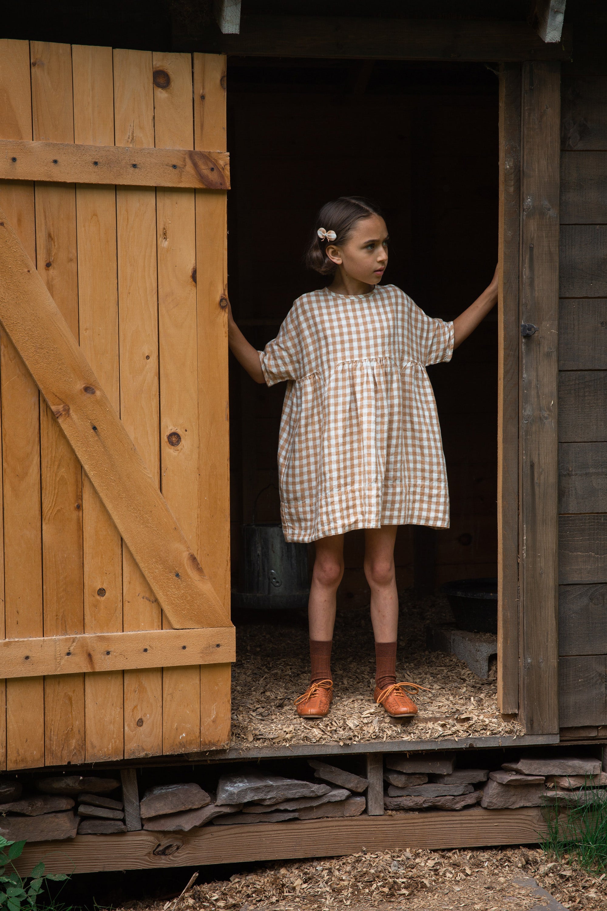 soor ploom maisy dress gingham 2-3 先行受注 ワンピース