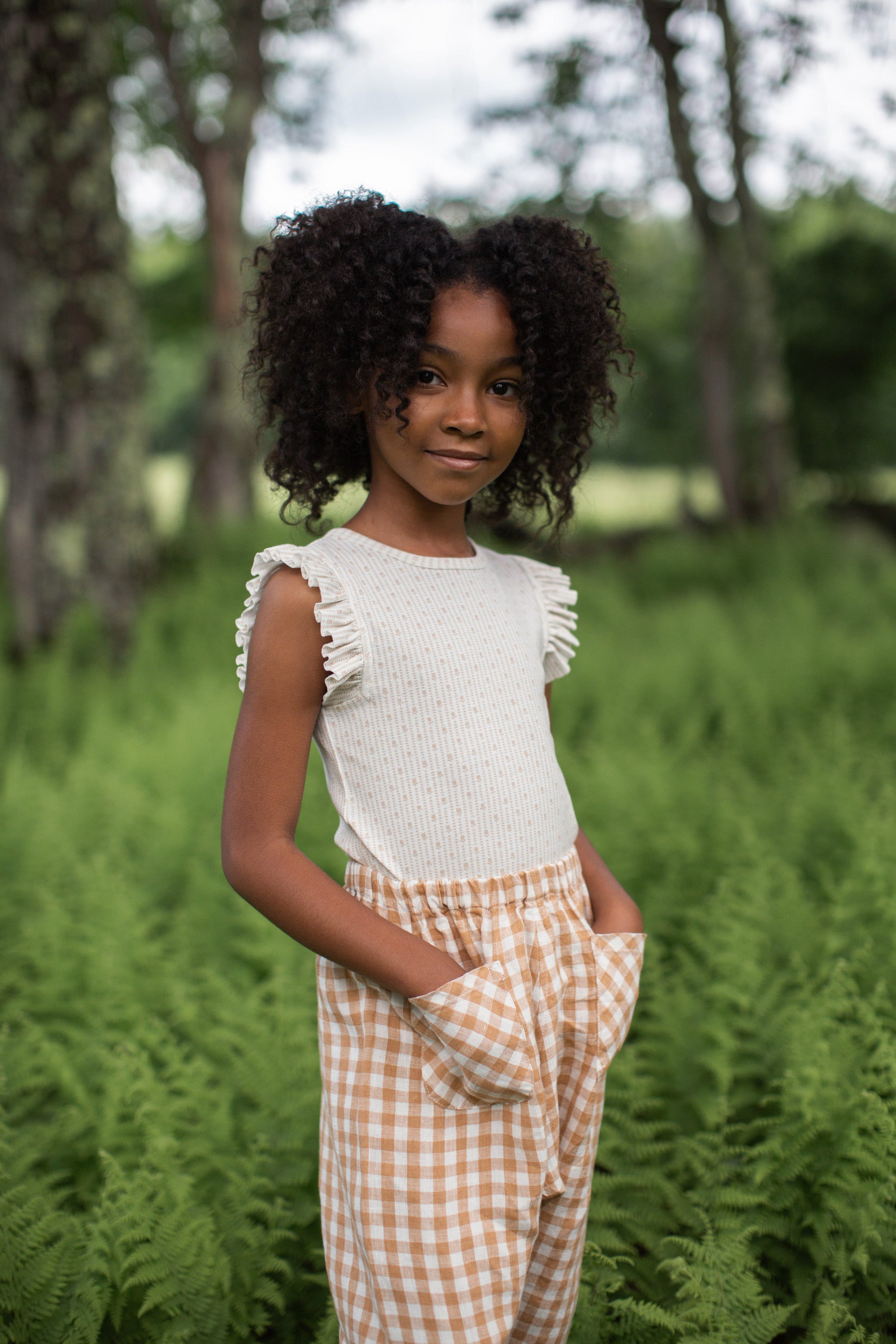 soor ploom Frill Tee, Natural 6Y-