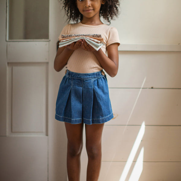 Prudence Skort, Denim, Medium Wash