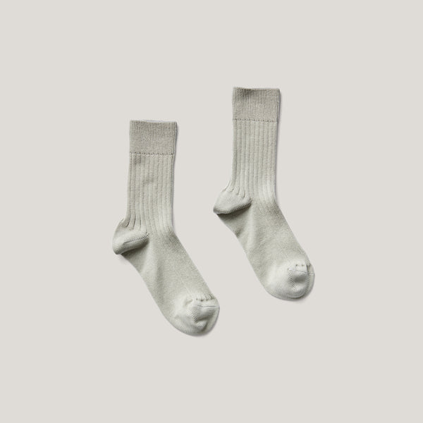 Sock, Plain Rib, Moonstone